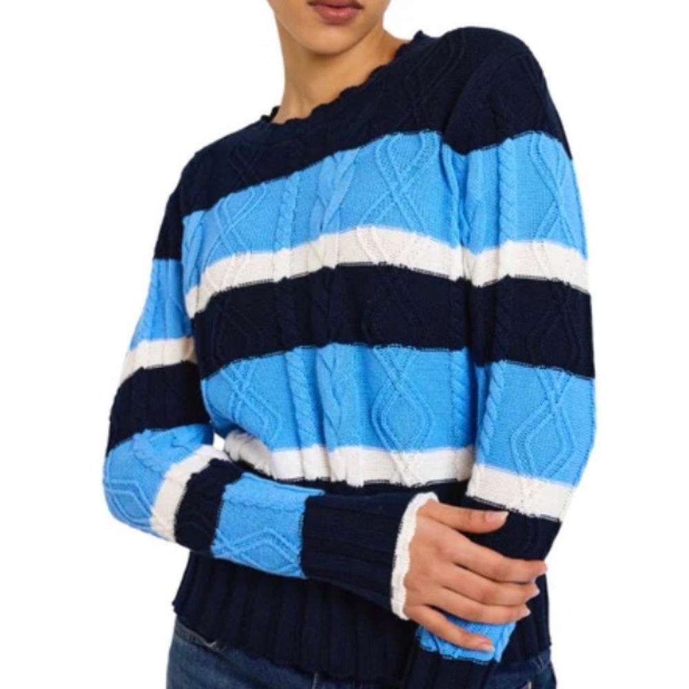 Cora Crew Navy/Cobalt/White